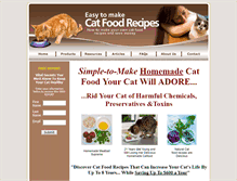 Tablet Screenshot of catfoodrecipesonline.com